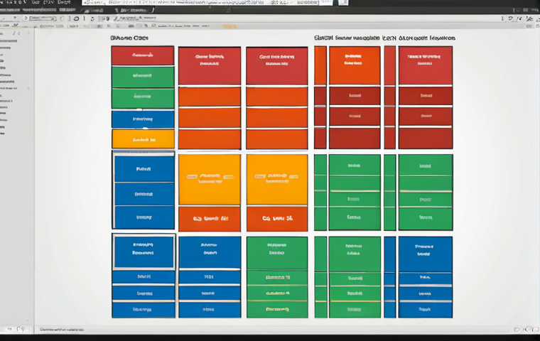 **Organized CSS Blocks:** A clean, modular CSS architecture diagram visualizing BEM methodology. Focus on interconnected, reusable blocks and naming conventions. Emphasize structure and clarity for a Polish audience.