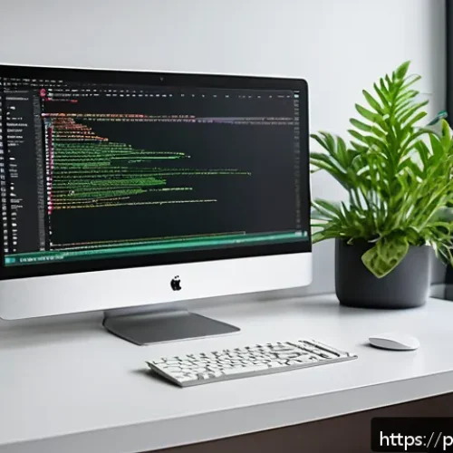 BEM 방법론의 장단점 분석 - A modern web developer workspace showcasing a large widescreen monitor displaying a well-organized C...